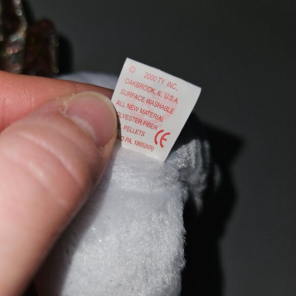 2 Ty Beanie Baby Angel Teddy Bear Lot Halo 1998 Halo II 2000 Pink Gold Ribbons - Picture 7 of 14